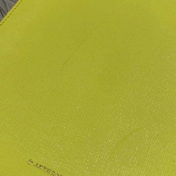 Anthropologie Tech Pouch-Snap Top Organizer-Yellow/White-GUC-A Few Marks - Picture 11 of 16